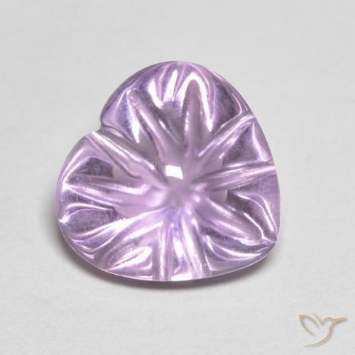 5.76ct Natural Iris Violet Amethyst, Heart, Transparent