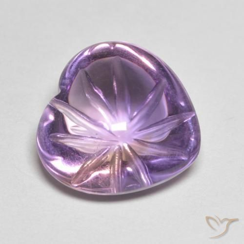 6.90ct Natural Sangria Violet Amethyst, Heart, Transparent