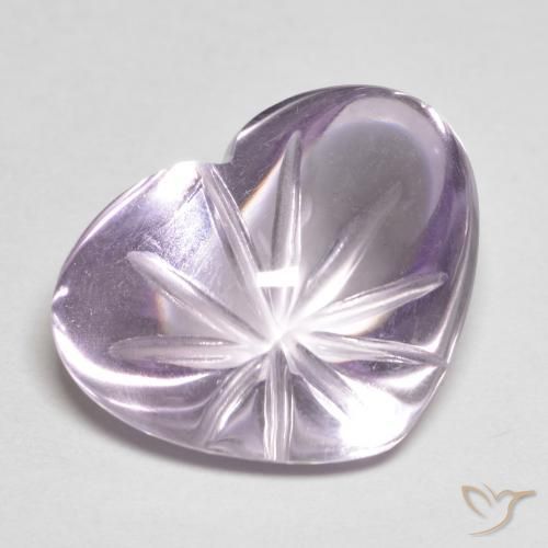 9.41ct Natural Light Violet Amethyst, Heart, Transparent