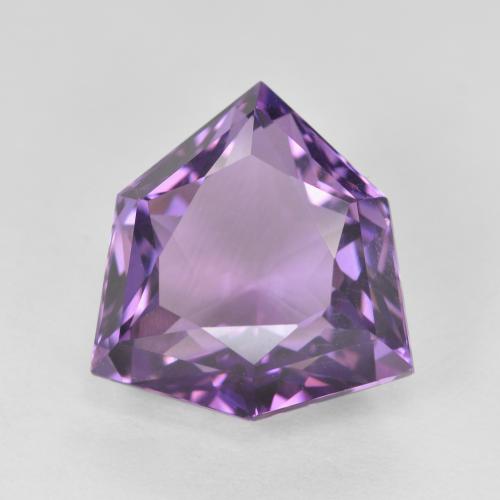 13.5x12.6 mm Hexagon Cut Violet Amethyst from Brazil, Weight of 7.68ct, Natural untreated Gemstone in VVS Clarity, 1pc Amethyst - Color: Purplish Violet, Mohs Hardness of 7 suitable for daily wear jewelry, Symbolizes Calming and Soothing, Photo A