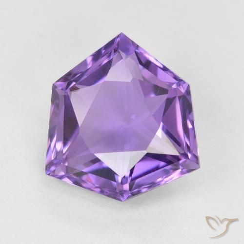 3,2 ct fancy-schliff violetter Amethyst aus Brasilien, Größe 10,6x9,6 mm, Garantiert natürlicher Edelstein, VVS Reinheit, 1 Stück Amethyst in Lebhaftes Violett Farbe, Mohs-Härte von 7 Geeignet für den täglichen Gebrauch im Schmuck, Entsperrt das Kronenchakra, Photo A