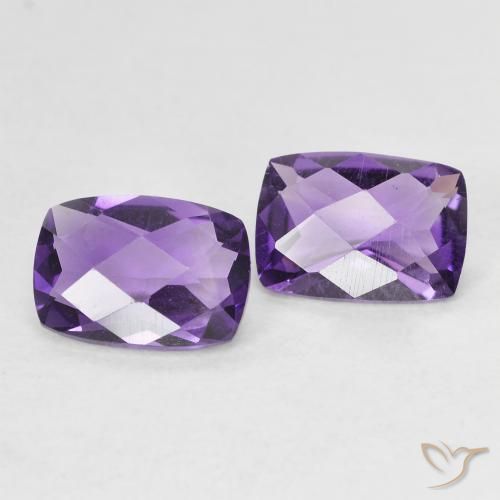 1.56ctw Natural Deep Violet Amethyst, Cushion, VVS-VS