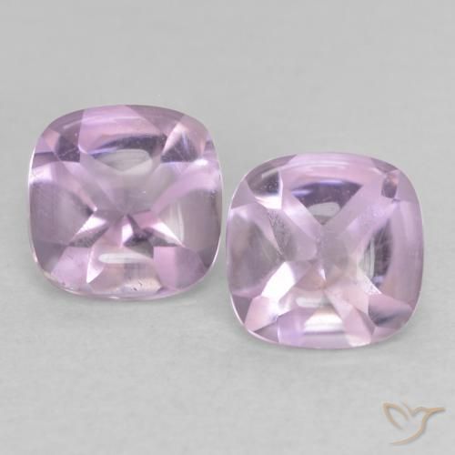 1.07ctw Natural Very Light Violet Amethyst, Cushion, Transparent