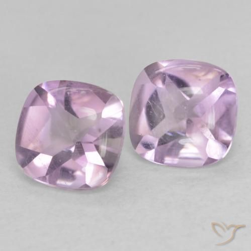 1.07 ctw Violet Amethyst Stones, Natural Amethyst in Cushion Buff-Top Shape for Sale