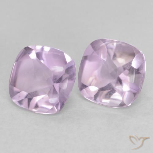 1.05 ctw Violet Amethyst Stones, Natural Amethyst in Cushion Buff-Top Shape for Sale