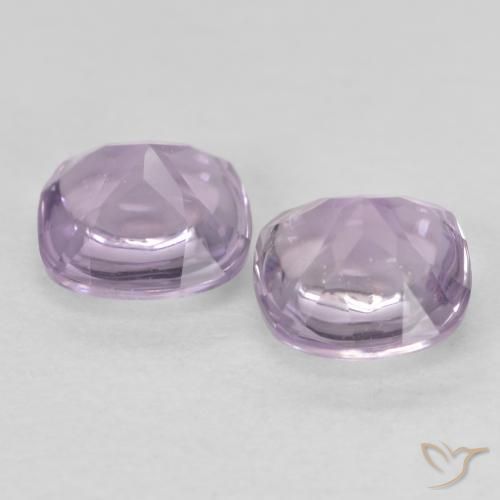 Amethyst Gemstones in 5 x 5 mm (calibrated) Size for Sale, Amethyst Stones in Very Light Reddish Violet Color