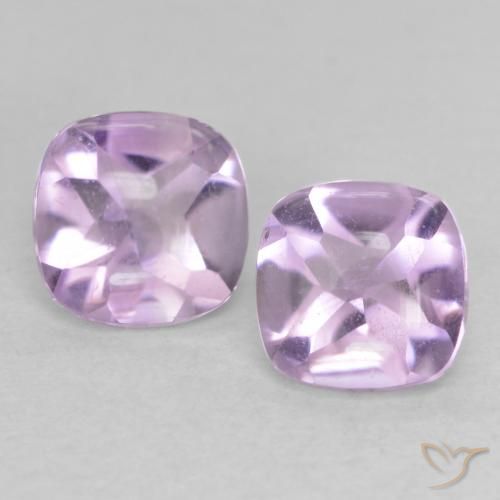 1.05ctw Natural Light Violet Amethyst, Cushion, Transparent