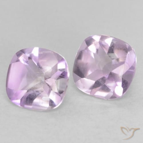 1.04 ctw Violet Amethyst Stones, Natural Amethyst in Cushion Buff-Top Shape for Sale