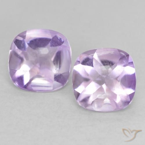 1.04ctw Natural Light Violet Amethyst, Cushion, Transparent