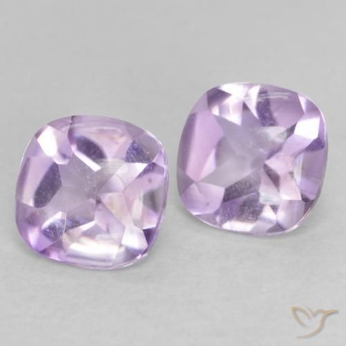 1.04 ctw Violet Amethyst Stones, Natural Amethyst in Cushion Buff-Top Shape for Sale