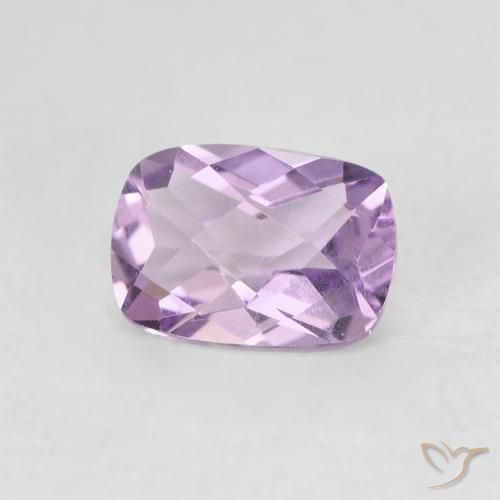 0.82 ct Violet Amethyst Stone, Natural Amethyst in Cushion Checkerboard Shape for Sale