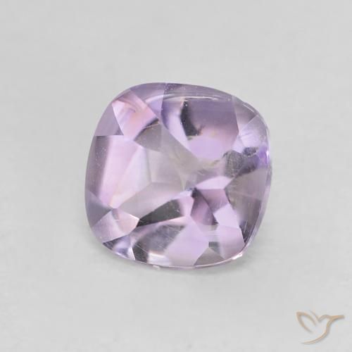 0.56 ct Violet Amethyst Stone, Natural Amethyst in Cushion Buff-Top Shape for Sale