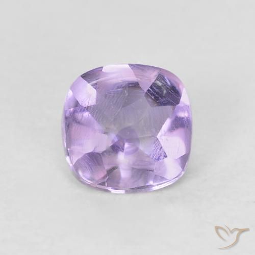 0,55 ct kissenschliff Amethyst aus Brasilien, Größe: 5,1 x 5,1mm, Reinheit: Transparent, Garantiert echter Edelstein, 1 Stück Amethyst in Mittelviolett Farbe, Mohs-Härte von 7 Geeignet für den täglichen Gebrauch im Schmuck, Jahr des Drachen-Edelsteins, Photo A