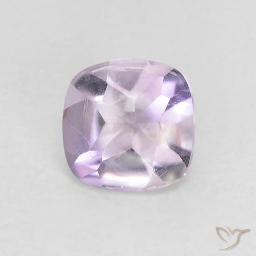 0.51ct Natural Light Iris Violet Amethyst, Cushion, Transparent