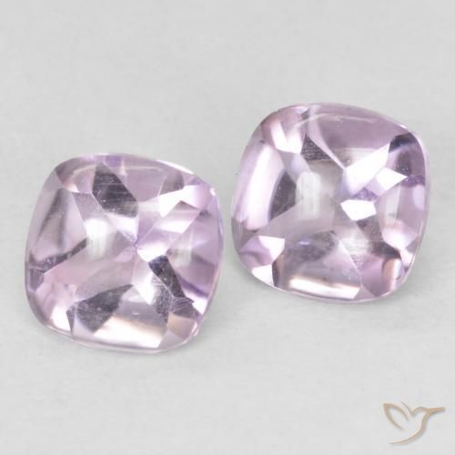 1.07 ctw Purple Amethyst Stones, Natural Amethyst in Cushion Buff-Top Shape for Sale