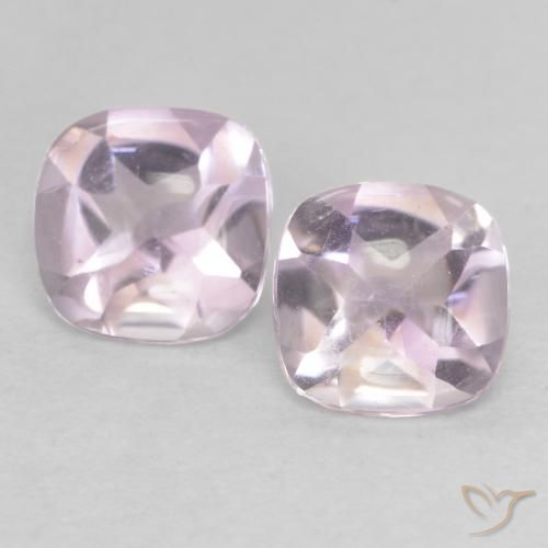1.06ctw Natural Purplish-pink White Amethyst, Cushion, Transparent