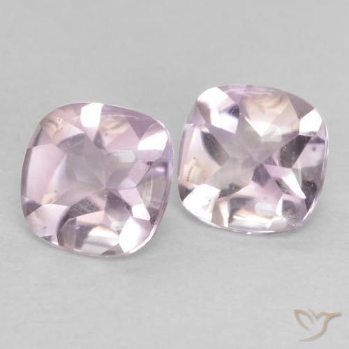 1.06 ctw White Amethyst Stones, Natural Amethyst in Cushion Buff-Top Shape for Sale