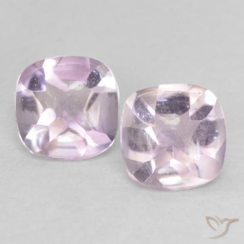 1.08ctw Natural Purplish-pink White Amethyst, Cushion, Transparent