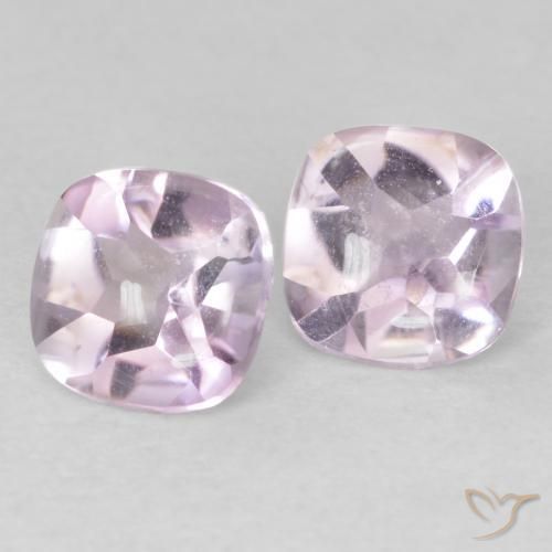 1.08 ctw White Amethyst Stones, Natural Amethyst in Cushion Buff-Top Shape for Sale