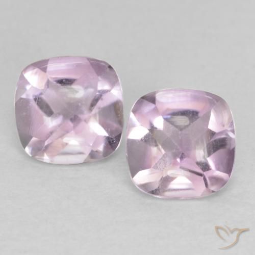 1.05ctw Natural Purplish-pink White Amethyst, Cushion, Transparent