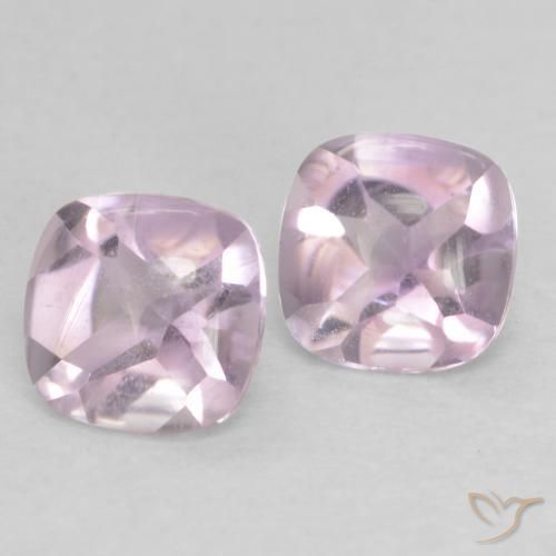 1.05 ctw White Amethyst Stones, Natural Amethyst in Cushion Buff-Top Shape for Sale