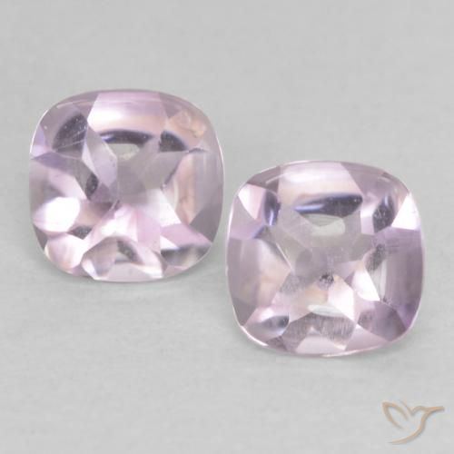 1.04ctw Natural Purplish-pink White Amethyst, Cushion, Transparent