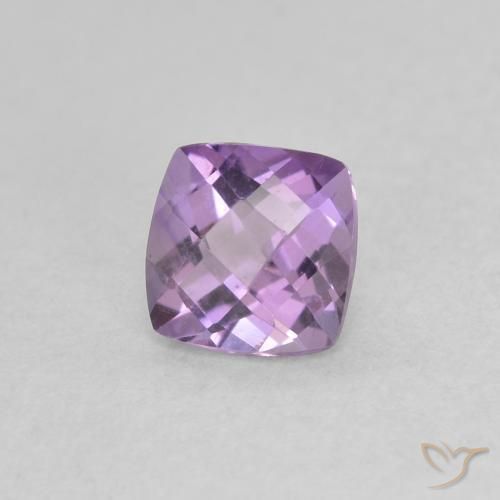 0.48ct Natural Pinkish Violet Amethyst, Cushion, VVS