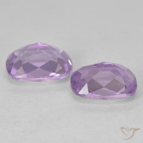 Amethyst Gemstones in 7.1 x 5.2 mm Size for Sale, Amethyst Stones in Pinkish Violet Color