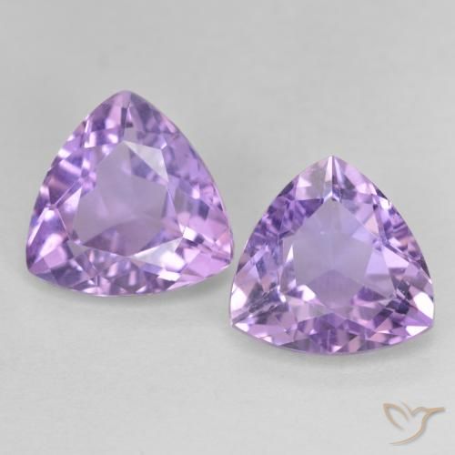 5.31ctw Natural Light Violet Amethyst, Trillion, VVS-VS