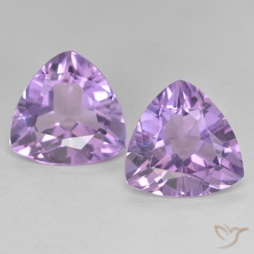 5.42ctw Natural Medium Pink Violet Amethyst, Trillion, VVS-VS