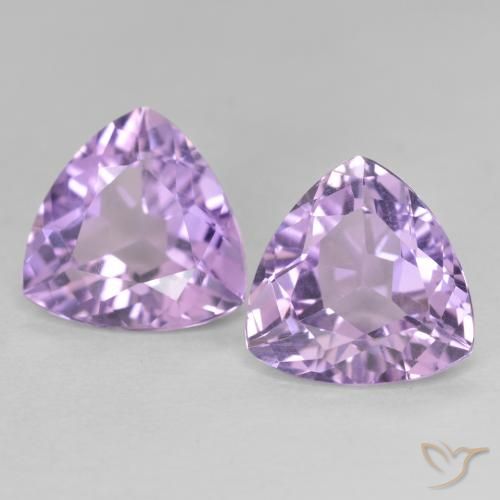 5.55ctw Natural Pinkish Violet Amethyst, Trillion, VVS-VS