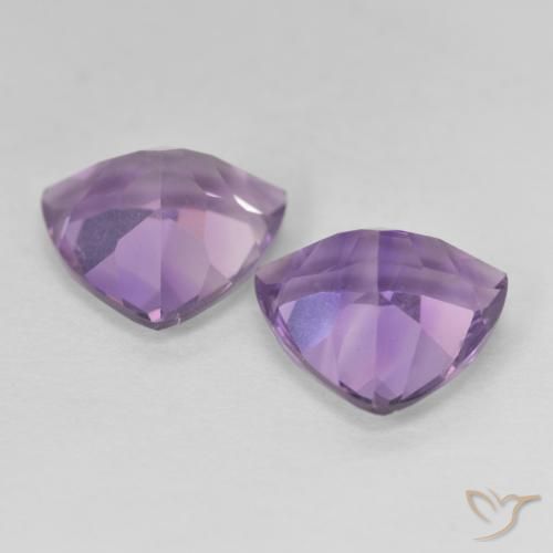 Amethyst Gemstones in 10 x 10 mm (calibrated) Size for Sale, Amethyst Stones in Medium Pink Violet Color