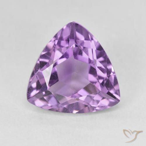 3.17ct Natural Medium Purplish Violet Amethyst, Trillion, VVS-VS