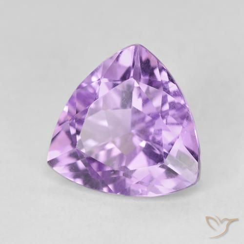 2.85 ct Violet Amethyst Stone, Natural Amethyst in Trillion Facet Shape for Sale
