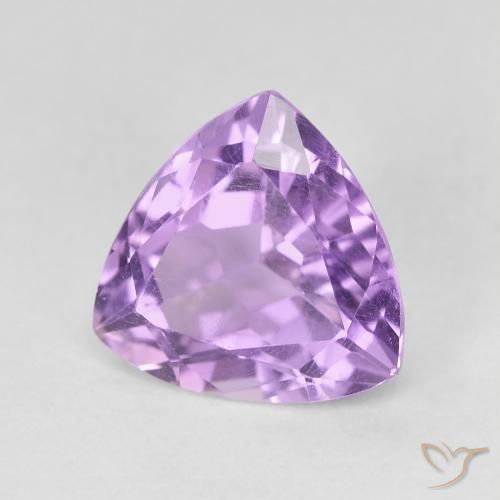 2.91 ct Violet Amethyst Stone, Natural Amethyst in Trillion Facet Shape for Sale