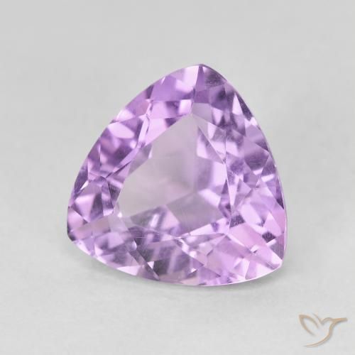 2.99 ct Violet Amethyst Stone, Natural Amethyst in Trillion Facet Shape for Sale