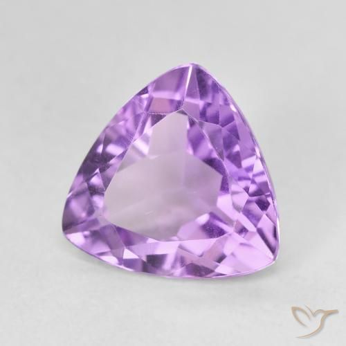2.75 ct Violet Amethyst Stone, Natural Amethyst in Trillion Facet Shape for Sale