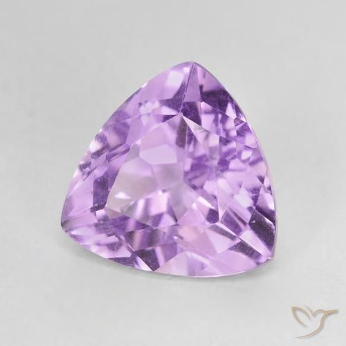 3.00 ct Violet Amethyst Stone, Natural Amethyst in Trillion Facet Shape for Sale