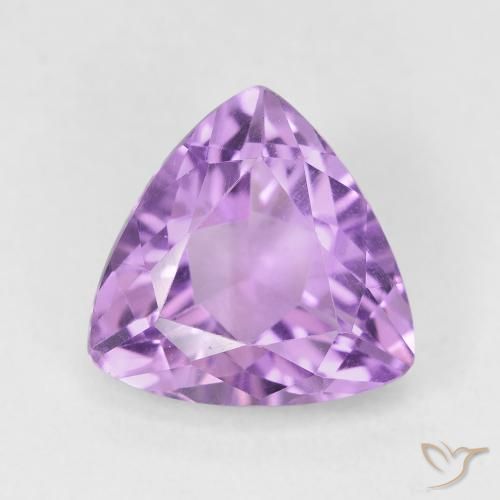 2.77ct Natural Medium Light Purplish-Violet Amethyst, Trillion, VVS-VS