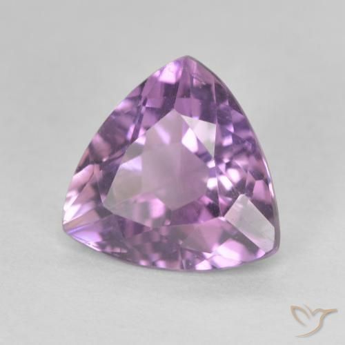 2.72 ct Violet Amethyst Stone, Natural Amethyst in Trillion Facet Shape for Sale