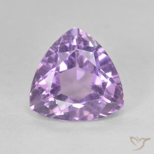 3.01ct Natural Medium Violet Amethyst, Trillion, VS
