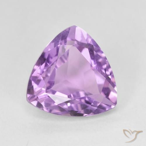 2.93 ct Trillion Cut Amethyst, 10 x 9.9 mm From Brazil, Photo A