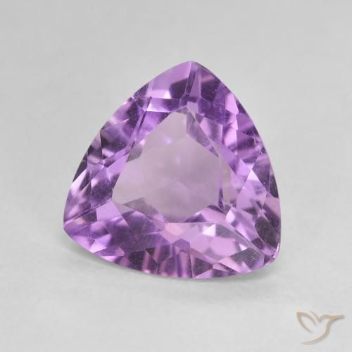 2.75 ct Violet Amethyst Stone, Natural Amethyst in Trillion Facet Shape for Sale