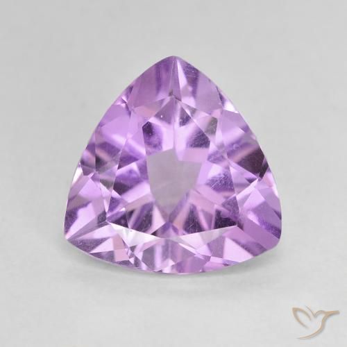 2.64ct Natural Medium Pink Violet Amethyst, Trillion, VVS-VS