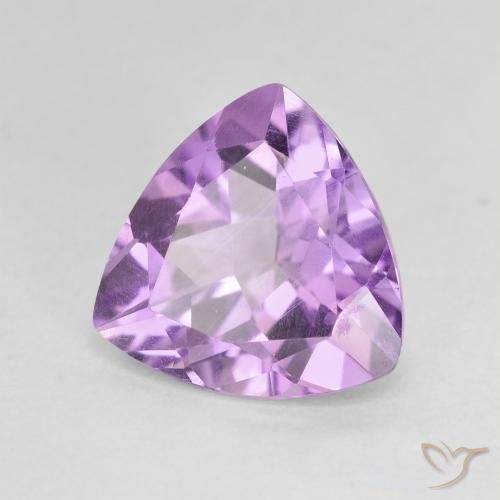 2.64 ct Violet Amethyst Stone, Natural Amethyst in Trillion Facet Shape for Sale