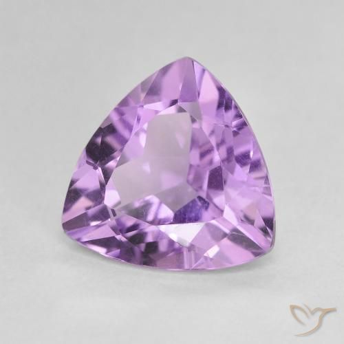 2.75 ct Violet Amethyst Stone, Natural Amethyst in Trillion Facet Shape for Sale