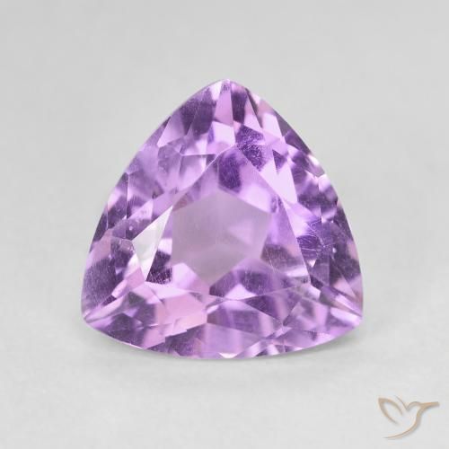 2.93ct Natural Medium Purplish Violet Amethyst, Trillion, VVS-VS
