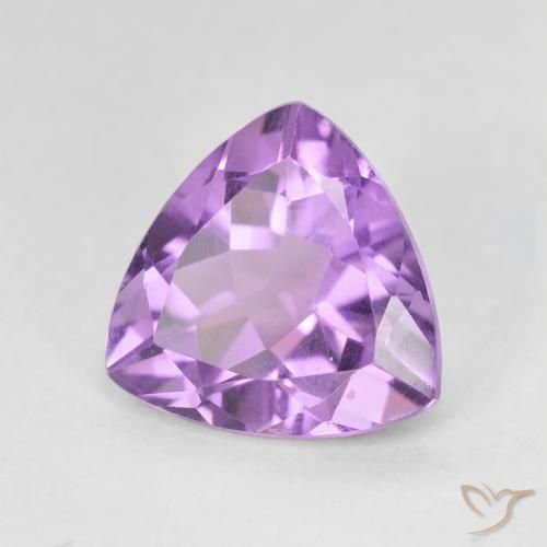 2.70 ct Violet Amethyst Stone, Natural Amethyst in Trillion Facet Shape for Sale