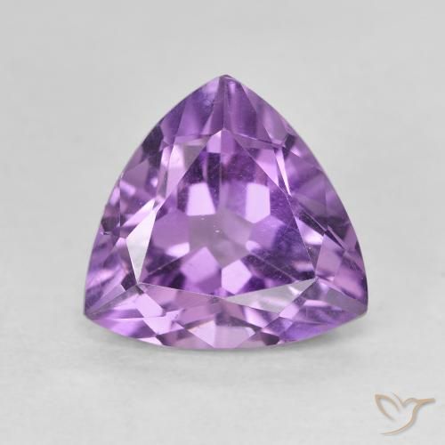 2.82 ct Trillion Cut Amethyst, 10.1 x 9.8 mm From Brazil, Photo A