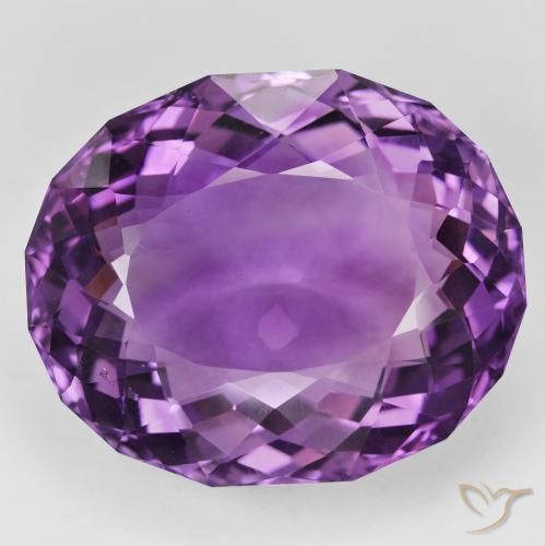 42.47ct Natural Deep Purplish Violet Amethyst, Oval, VVS